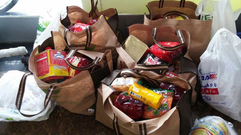 1020 سبد کالای ارزاق بین مددجویان مهرآفرین توزیع شد